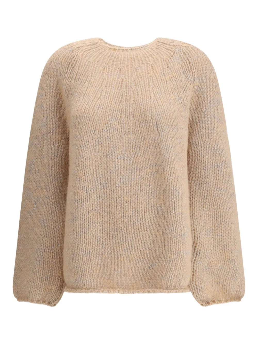 chic alpaca sweater, nude