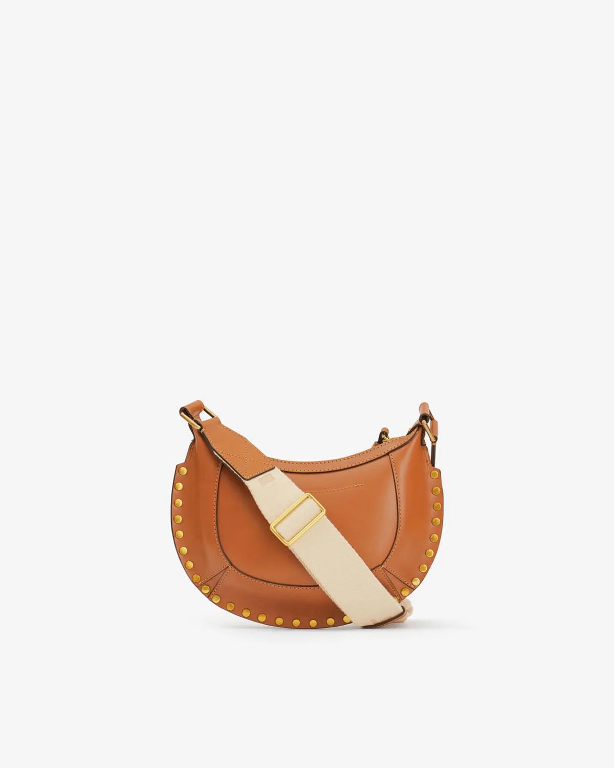 Mini Oskan Moon shoulder strap, cognac