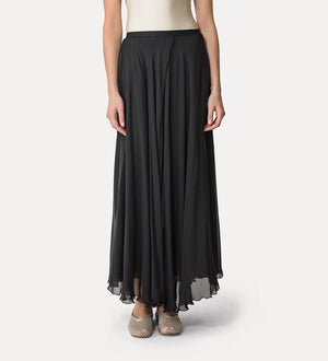 long skirt in silk chiffon