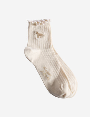 Tonal baby fox socks, Marble