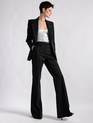 Black blazer cotton blend