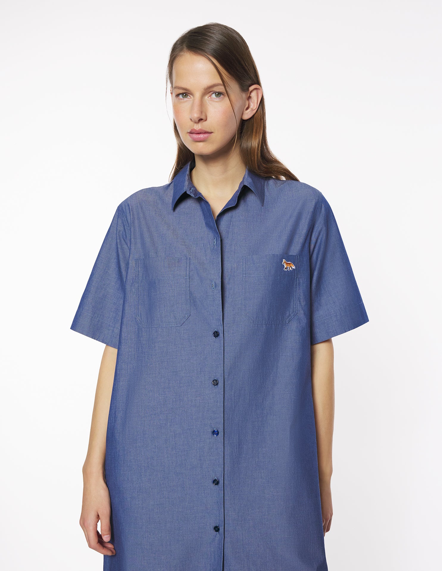 Double pocket shirt dress
