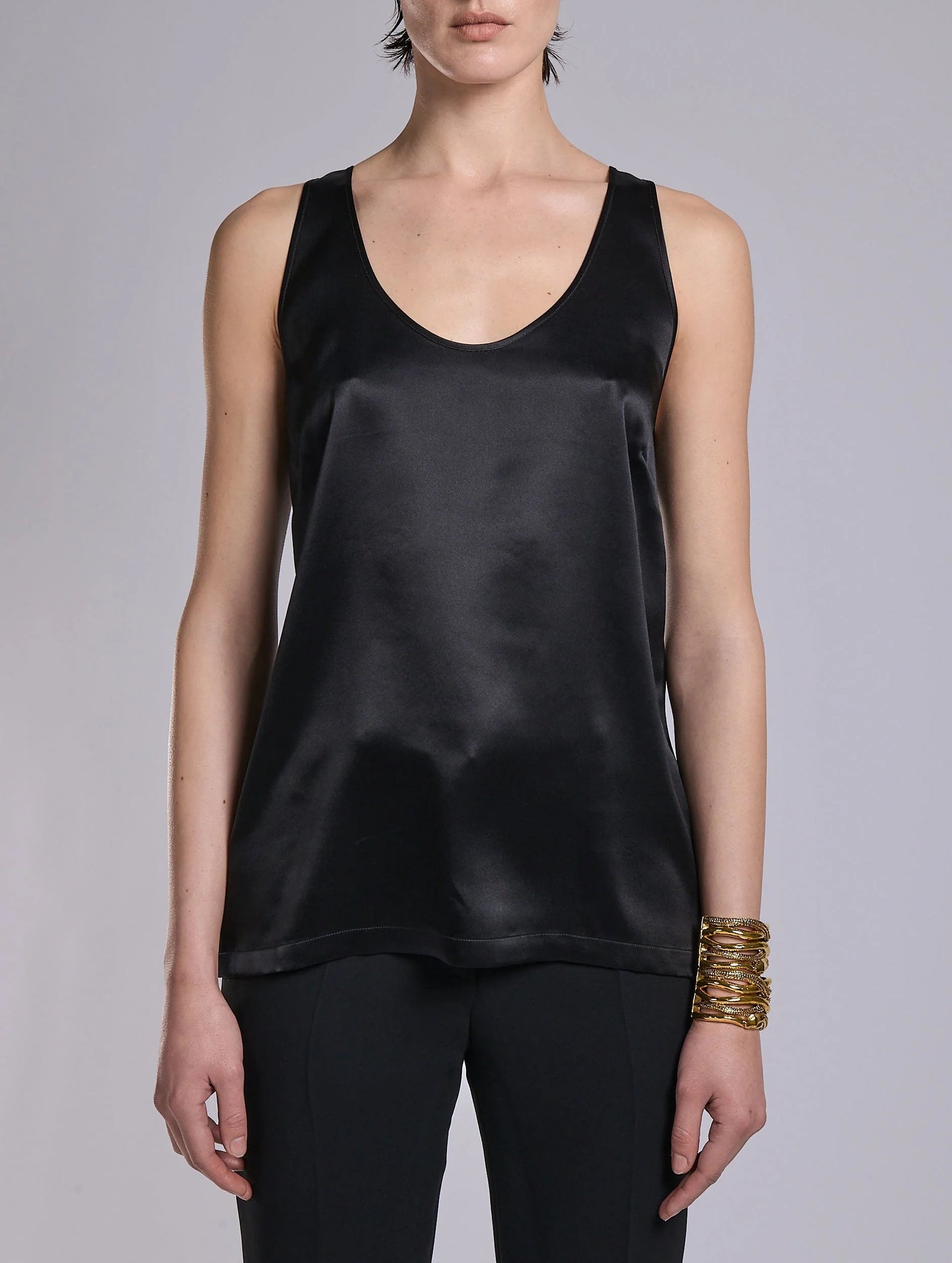 Black silk cami, BB