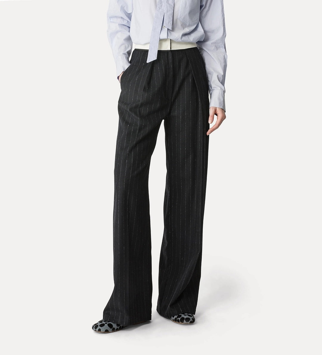 pinstripe sartorial pants