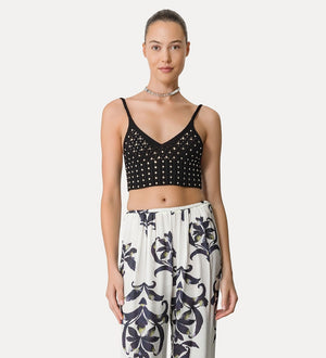 bralette w crystal embellishment, black