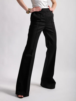 Black trousers cotton blend