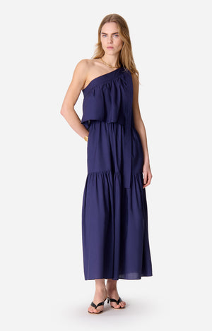 Cora asym. dress, Ink