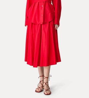 cotton popeline skirt, lacca
