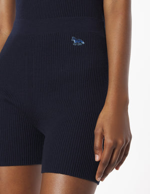 Baby fox fine rib shorts, Navy