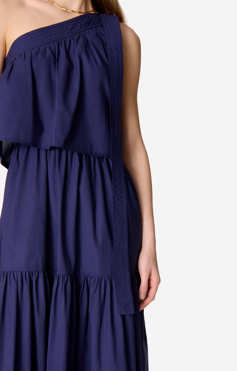 Cora asym. dress, Ink
