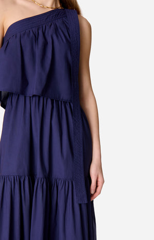 Cora asym. dress, Ink