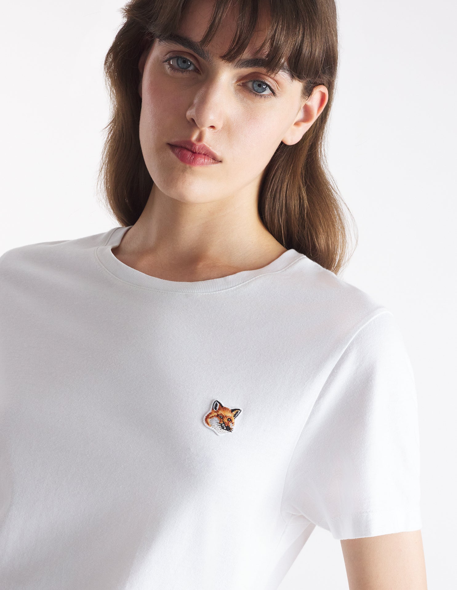 Fox head patch t-shirt WHITE