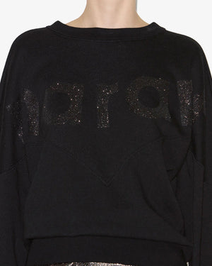 Houston sweatshirt, black glitter