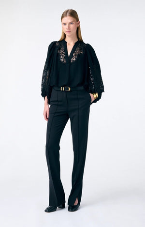 Bell blouse, Black