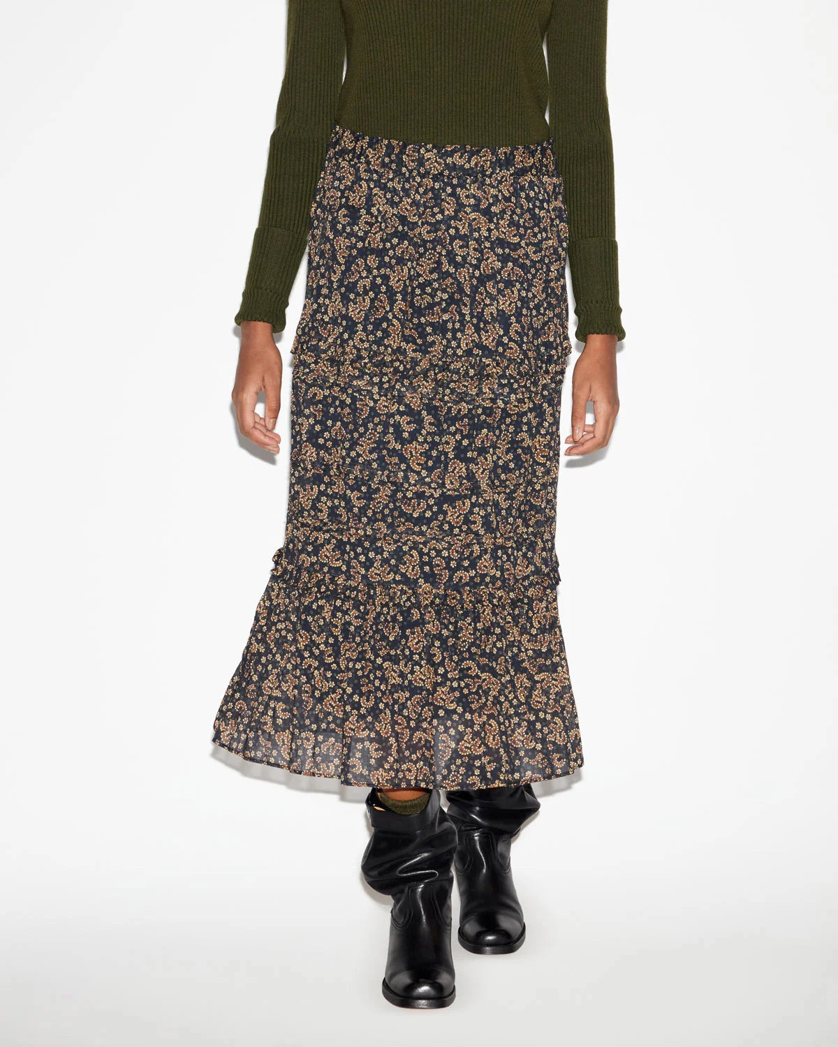 Diya skirt, black/ochre