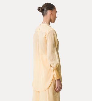 cotton silk V blouse, sole