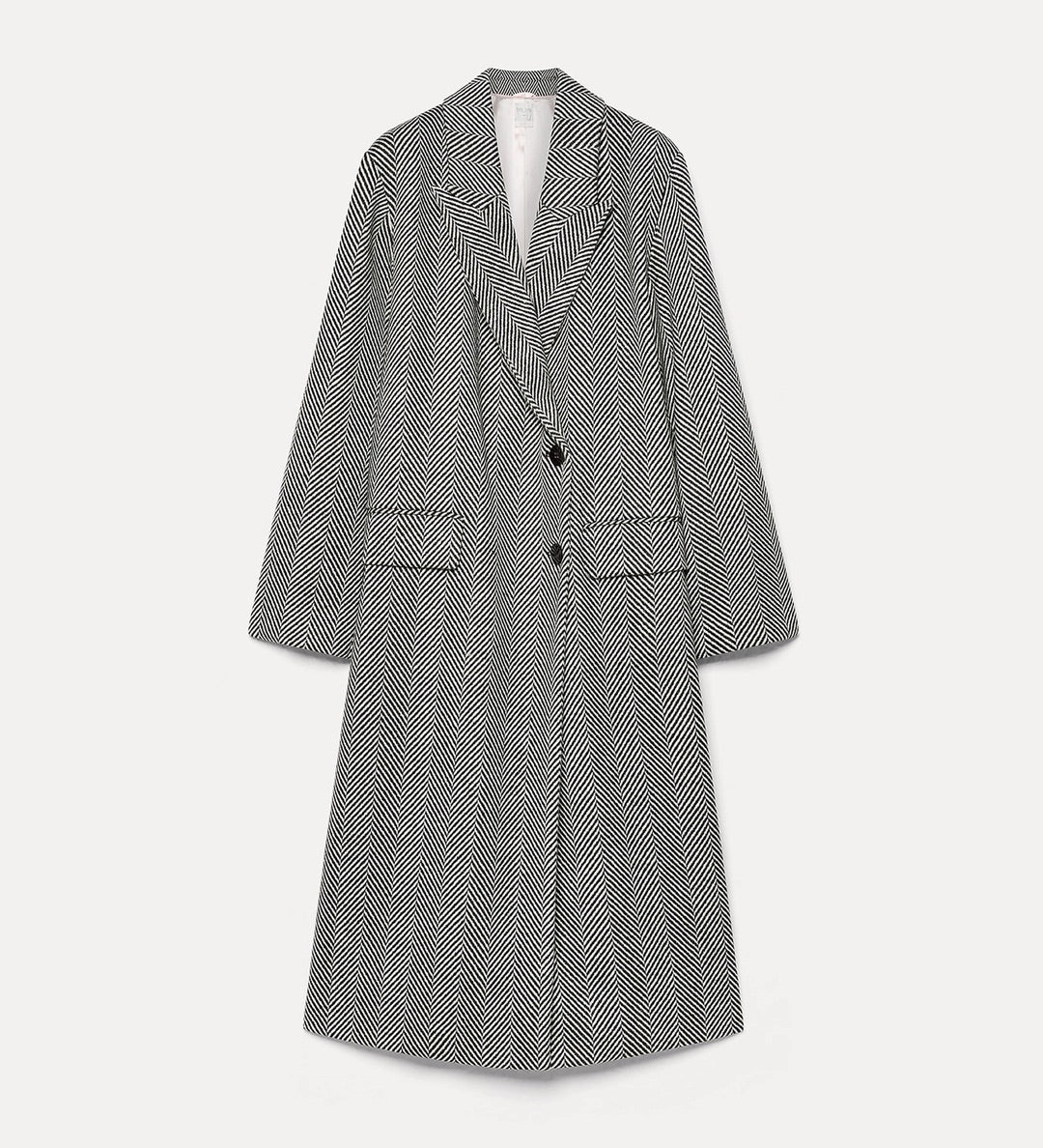 chevron wool coat
