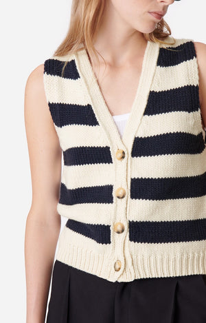 Dounya cardigan off white/navy