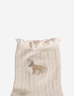 Tonal baby fox socks, Marble