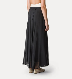 long skirt in silk chiffon