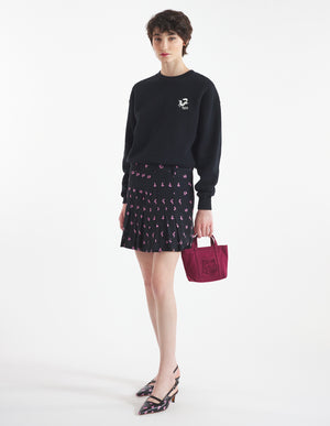 Fancy fox comfort sweatshirt, black