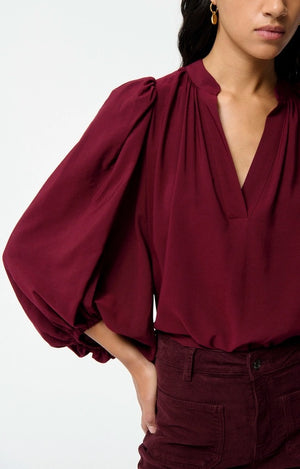 Bell blouse, Bordeaux