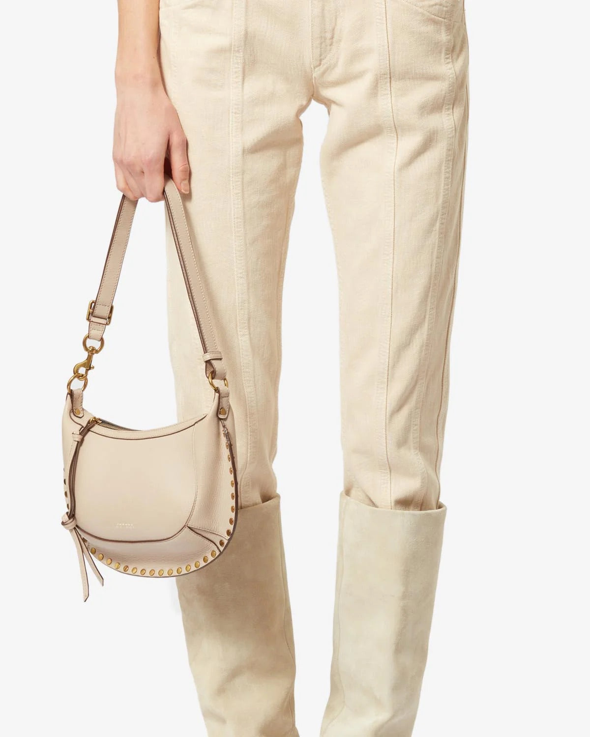 Oskan Moon shoulder bag, light beige