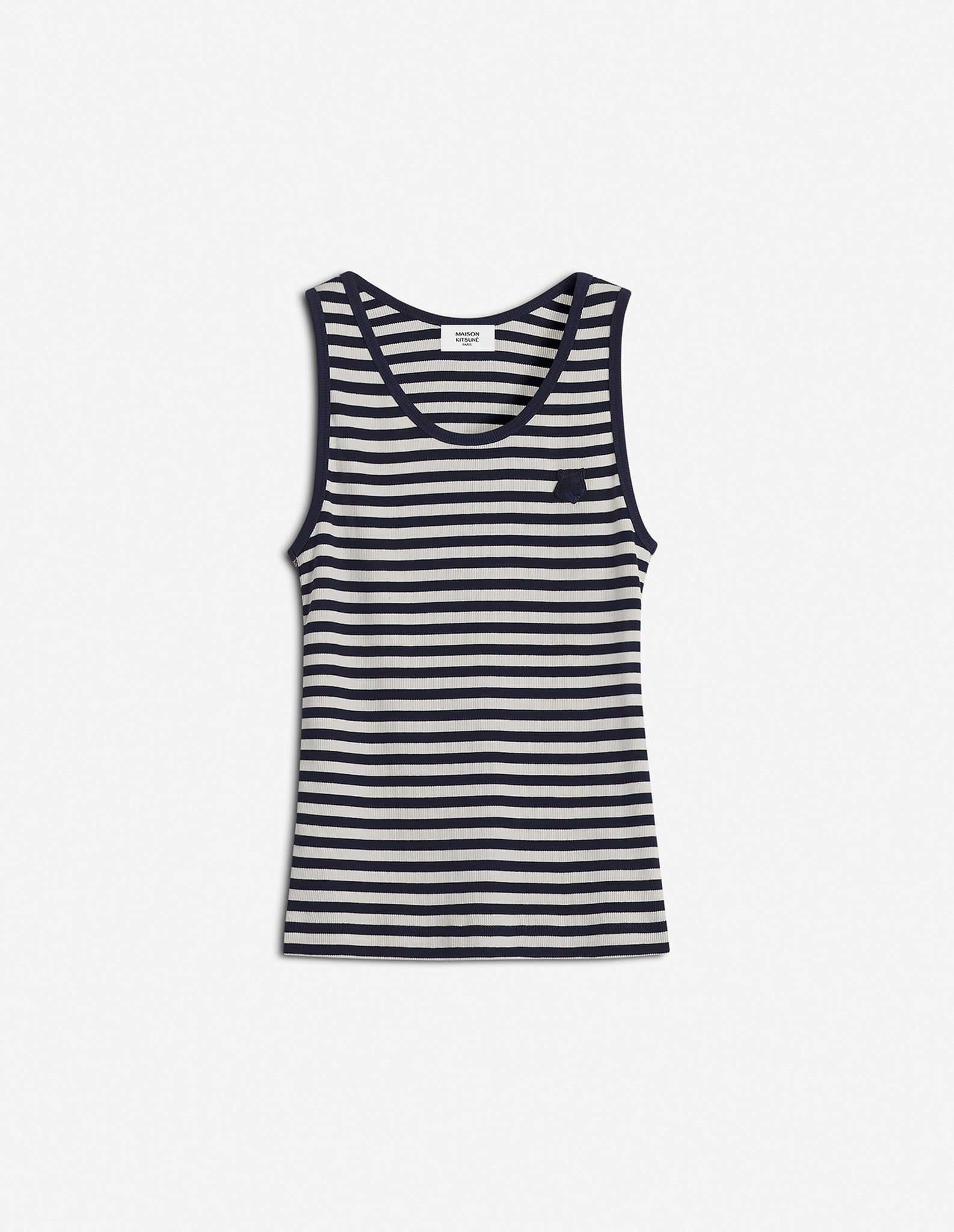 Bold fox stripe tank, Ink Blue