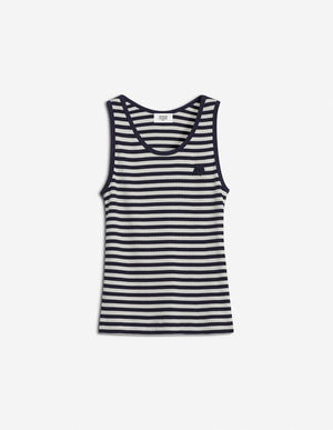 Bold fox stripe tank, Ink Blue