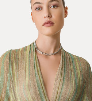 dress in lurex-shot jersey