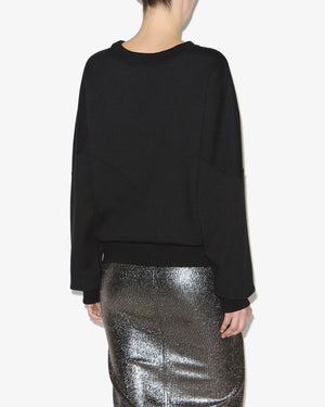 Houston sweatshirt, black glitter
