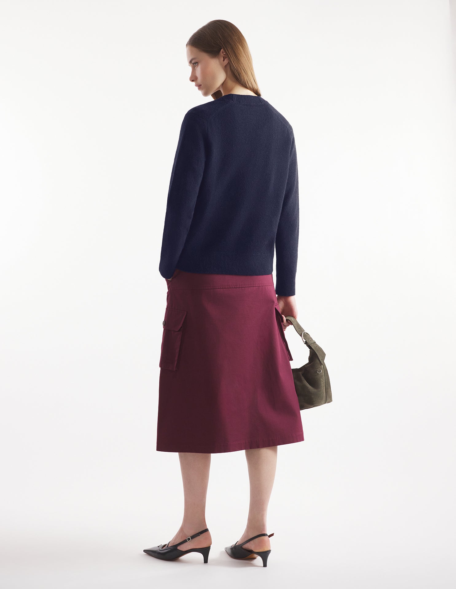Baby fox boxy cardigan, navy