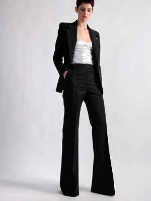 Black blazer cotton blend