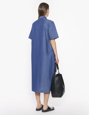 Double pocket shirt dress