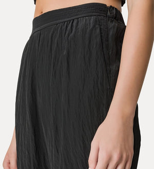 flared trousers in satin