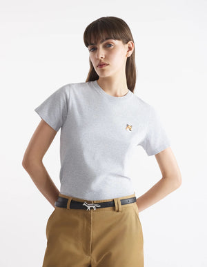 Fox head patch t-shirt, grey mélange