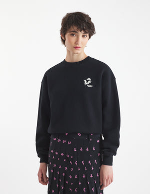 Fancy fox comfort sweatshirt, black