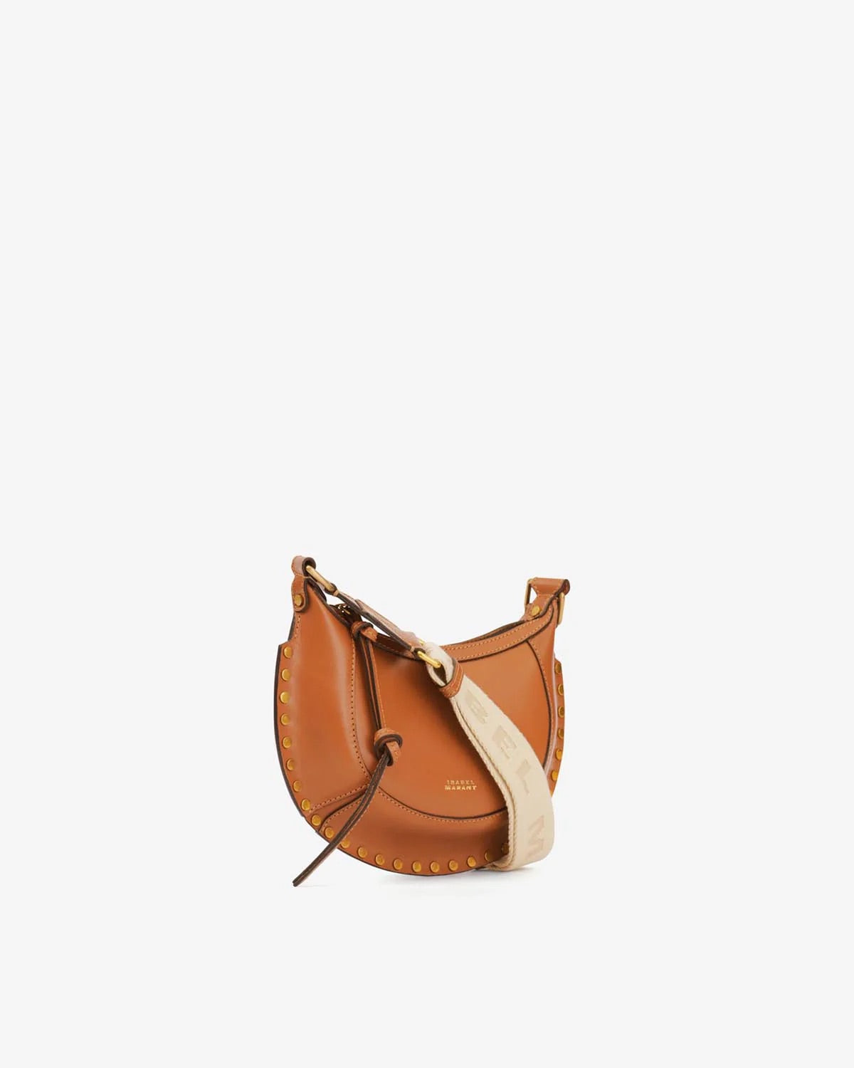 Mini Oskan Moon shoulder strap, cognac