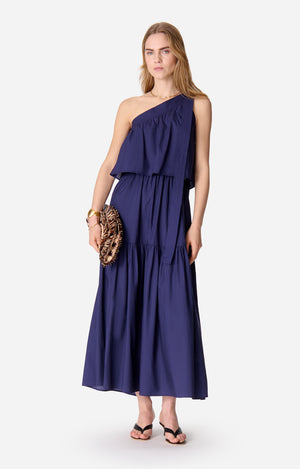 Cora asym. dress, Ink