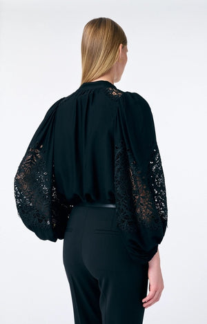 Bell blouse, Black