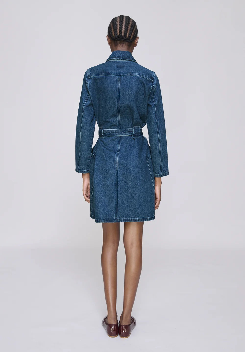 Winter denim dress