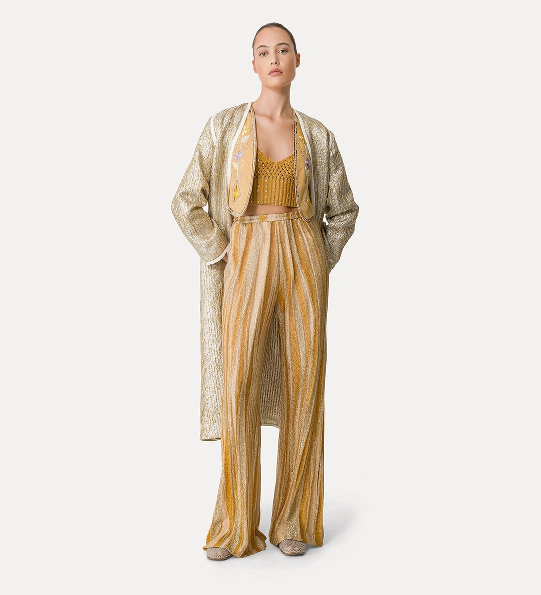 oniric blossom vest, grano