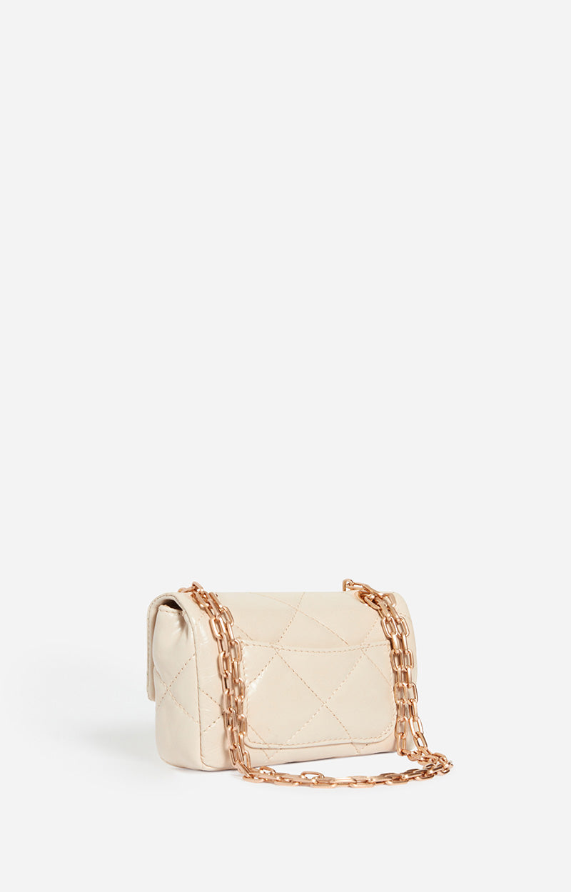 Nano Moon leather handbag, Sand