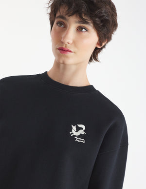 Fancy fox comfort sweatshirt, black