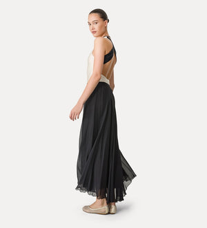 long skirt in silk chiffon