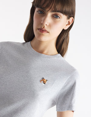 Fox head patch t-shirt, grey mélange
