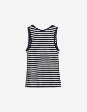 Bold fox stripe tank, Ink Blue