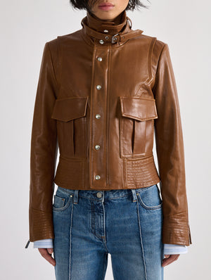 Cognac leather jacket