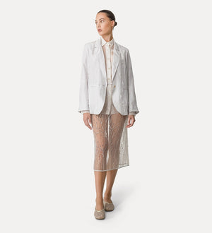 tulle skirt with “firefly” embroidered detailing
