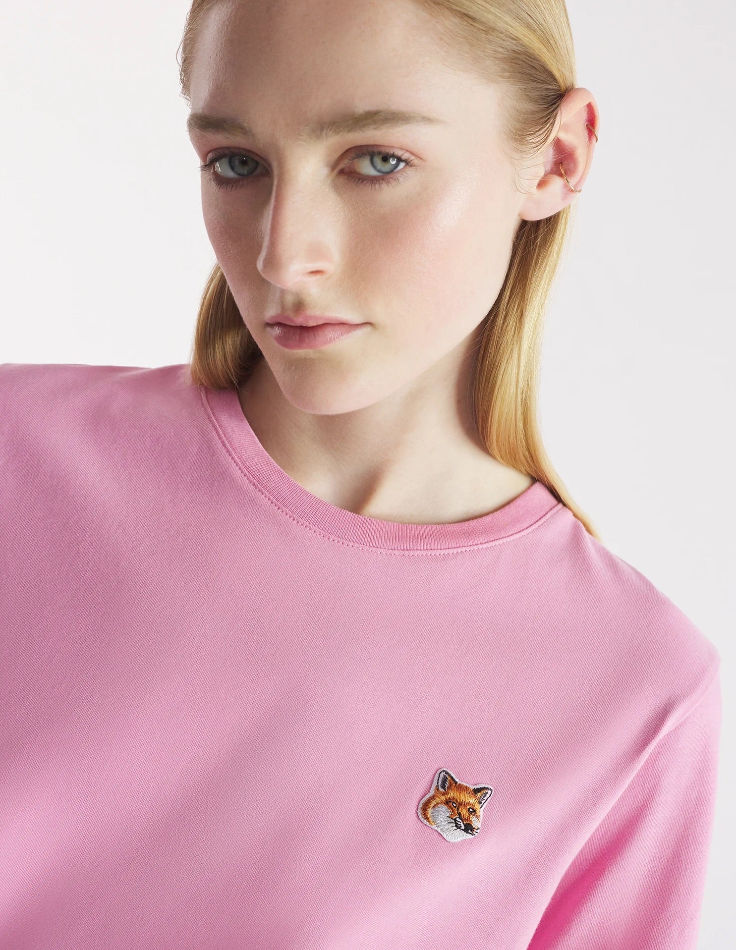 Fox head patch reg t-shirt, Fae Pink